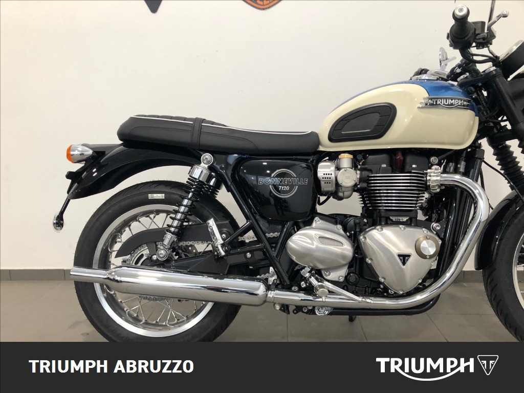 TRIUMPH Bonneville 1200 T120 Aegean Blue / New England White Abs my2