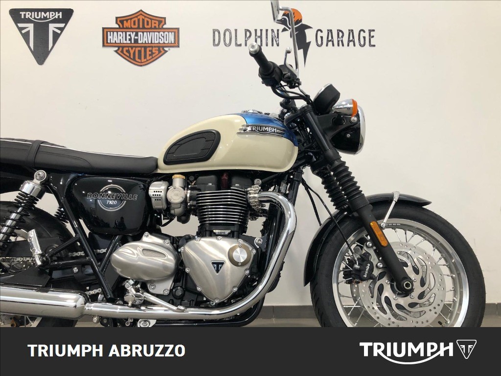 TRIUMPH Bonneville 1200 T120 Aegean Blue / New England White Abs my2