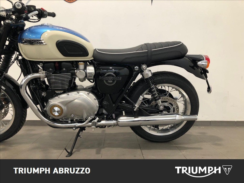 TRIUMPH Bonneville 1200 T120 Aegean Blue / New England White Abs my2